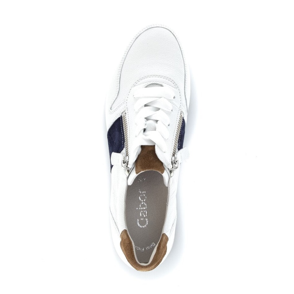 Gabour | Exclusif 83420-26 - Cuir Suédé Blanc Marine